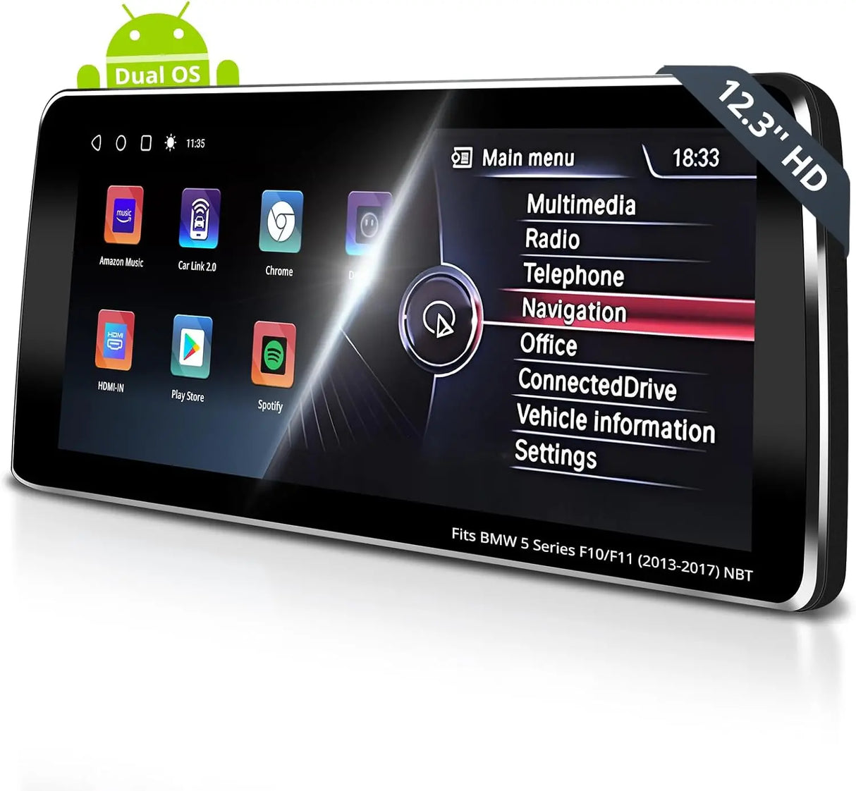 ATOTO S8BM5S512B8PN 12,3" Autoradio Bluetooth, Compatibile con BMW Serie 5 F10/F11 NBT (2013-2017), CarPlay e Android Auto Wireless, Navigatore GPS, AI, 2 BT, 4G LTE, Mantiene Tutte le Funzionalità Originali