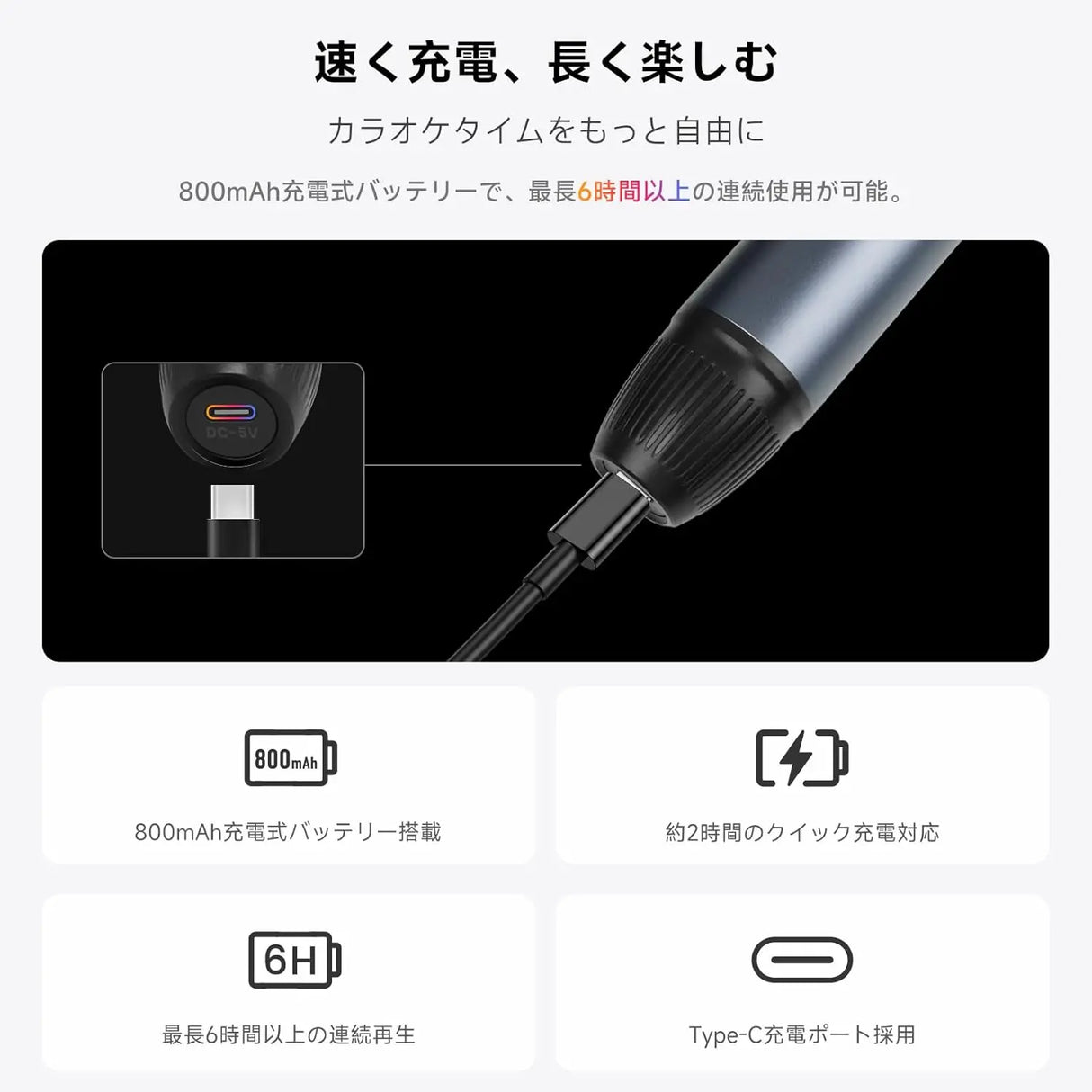 ATOTO AC-MICW2 デュアルカラオケマイクセット｜V10車載対応ワイヤレス