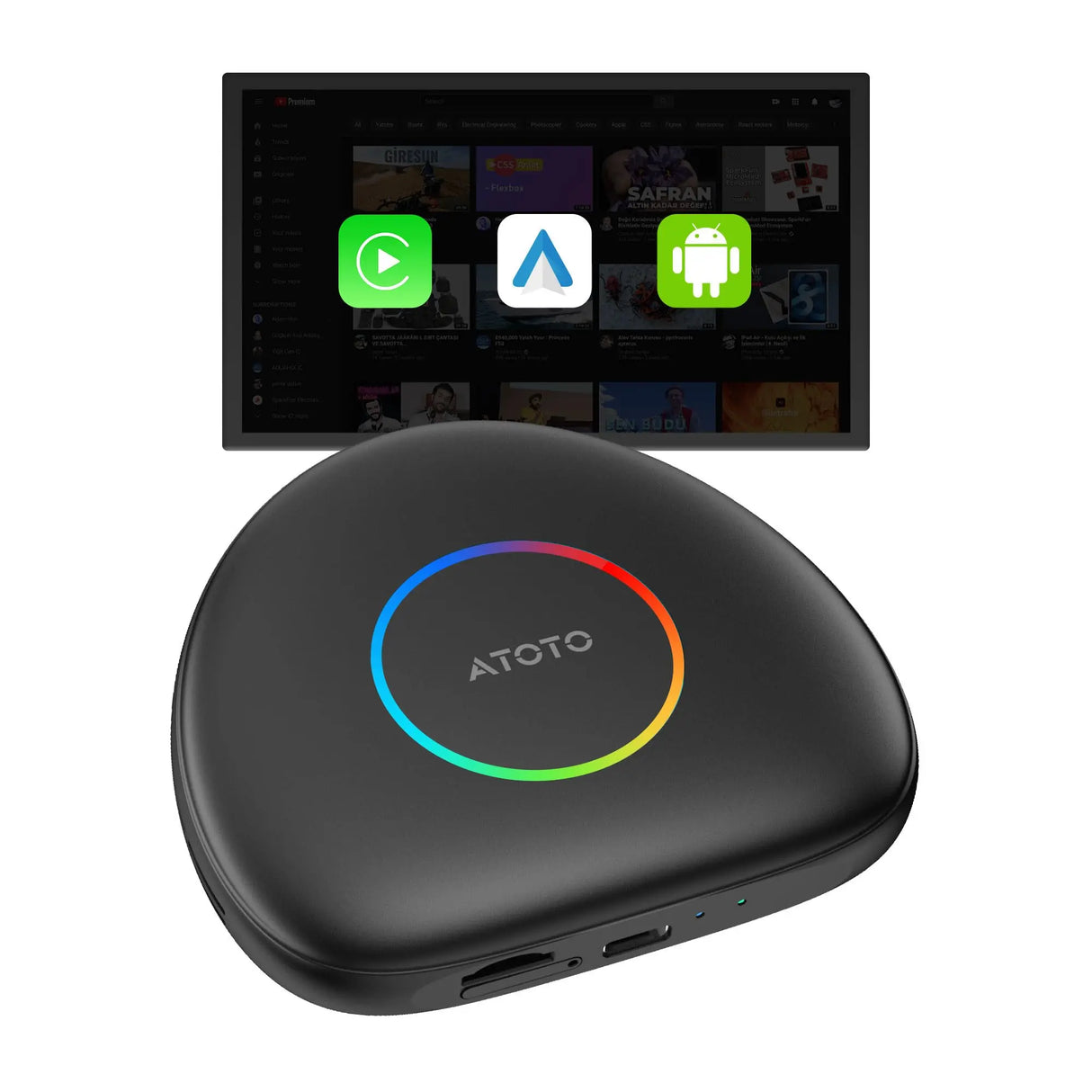 ATOTO CB6C CarWave AI Box, GPS Tracking Wireless CarPlay Adapter