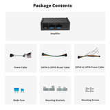 ATOTO CA-AEC122D Amplificateur Voiture Puissant Classe D, 2 Canaux, Puce TI TPA3221, Entrée 7V-30V, 2/4 Ohms, 108dB SNR, Faible Distorsion, Compatible Autoradio ATOTO