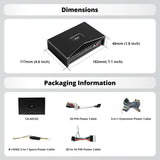 ATOTO CA-AEC03 Amplificatore Auto Compatto Classe D, Dual SPDIF, 4 Canali, RMS 4x55W, Gamma Completa, Stabilità 4–8 Ohm, Compatibile con ATOTO A5/A6/F7/S8/X10 e Sistemi Audio di Serie (Non per S8PN/P5/P8/P9)