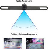 ATOTO AC-4486 Hidden License Plate Camera - 1080P HD, Waterproof, Night Vision, Stealth Install