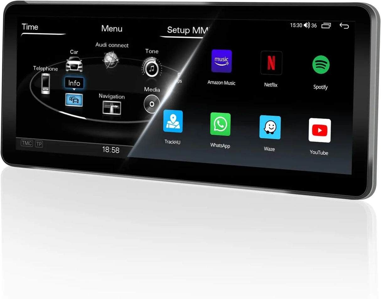 ATOTO S8ADA44XL12A8PN 12,3" Autoradio Bluetooth, Compatible con Audi A4/A5 B8/B8.5 2009-2016 Concert/Symphony, CarPlay e Android Auto, Mantiene Tutte le Funzionalità Originali, Navigatore GPS, AI, 4G LTE, Doppio BT