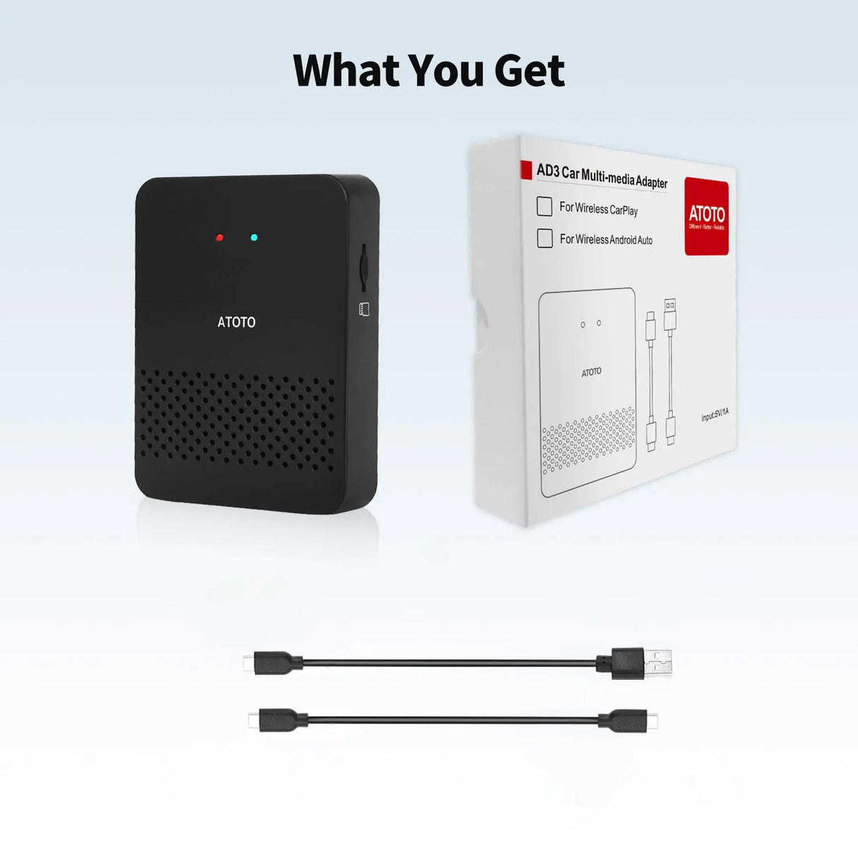 ATOTO AD3WAA-BK Wireless Android Auto Adapter