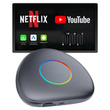 ATOTO CarWave CB6C ワイヤレスアダプター Android AIボックス、iPhone & Android Auto対応、ChatGPT搭載、 車載用ビデオストリーミング (YouTube・Netflix・TikTok) | 4G LTE, 4GB+64GB, プラグ＆プレイ