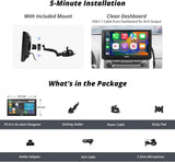 ATOTO P509SD 9-Inch Portable Car Stereo with Wireless CarPlay, Anti-Glare QLED Touchscreen, Wireless Android Auto, Bluetooth, Auto Dimming, MirrorLink, AUX/FM Output