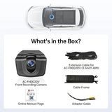 ATOTO AC-FHD02DV Dash Cam FHD 1080P, Angolo 136°, Riproduzione GPS, WDR, Visione Notturna, Parcheggio 24H, G-Sensor, Registrazione in Loop, Protezione Interruzioni, Supporto fino a 128GB, Solo per X10