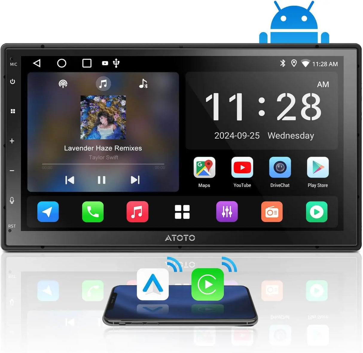 7 inch 2Din Android Car Multimedia Player Carplay Screen Android Auto Bluetooth Radio Double 2 Din Car Stereo A5 A5L Atotozone