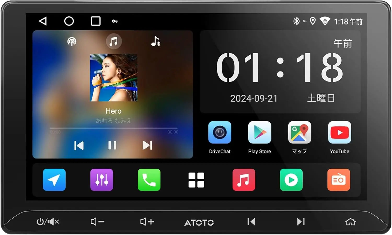 ディスプレイ アンドロイドナビ Bluetooth ATOTO S8G2114PM 10インチ