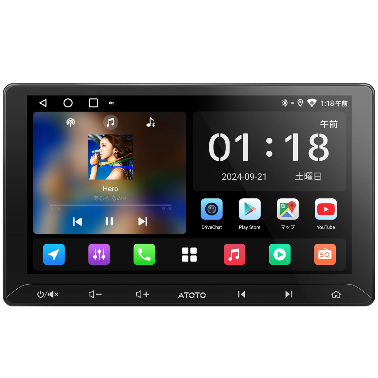 [10.1インチ] ATOTOZONE A5L Android 2DINディスプレイオーディオ、アンドロイドナビ、Wi-Fi/BTテザリングに対応、タッチスクリーンカーステレオBluetooth、ワイヤレスCarPlay/Android Auto、内蔵DS​​P、2G+32G、MirrorLink、FM/AM、USB/ TF再生、GPSトラッキング、バックカメラ連動