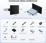 ATOTO X10G110E Autoradio 1 Din 10" QLED, Navigazione Integrata, CarPlay Wireless, Android Auto Wireless, Schermo Flottante, 8G+128G, 4G LTE, Doppio Telefono, Bluetooth