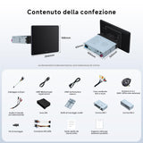 ATOTOZONE 10"QLED AI Android Autoradio 1 DIN, Da Con Navigazione Integrata, 8G+128G, 4G LTE,Schermo Flottante Auto, CarPlay & Android Auto Senza Fili, Doppio Telefono & Bluetooth,X10G110E