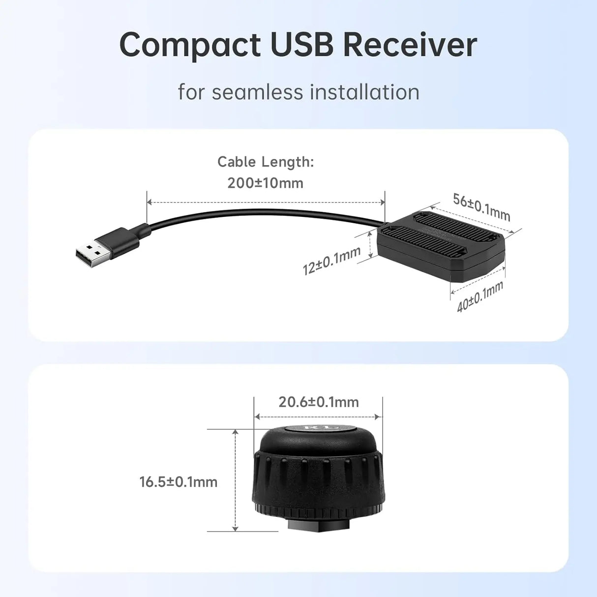 ATOTO AC-UTP1 USB TPMS Sensori Pressione Pneumatici Esterni, Compatibile con ATOTO A5/A6/S8/P9/X10