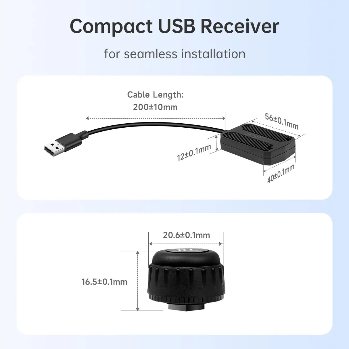 ATOTO AC-UTP1 USB TPMS Sensor zur Überwachung des pneumatischen Drucks System (esterer Sensor) – speziell für ATOTO A5 / A6 / S8 / P9 / X10
