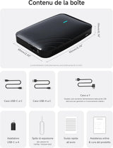 ATOTO CB4 Adattatore CarPlay Wireless – Doppio WiFi, Doppio Bluetooth, Scheda TF 128GB, 4G+32G, Android AI Box con DriveChat, Netflix/YouTube, Nero