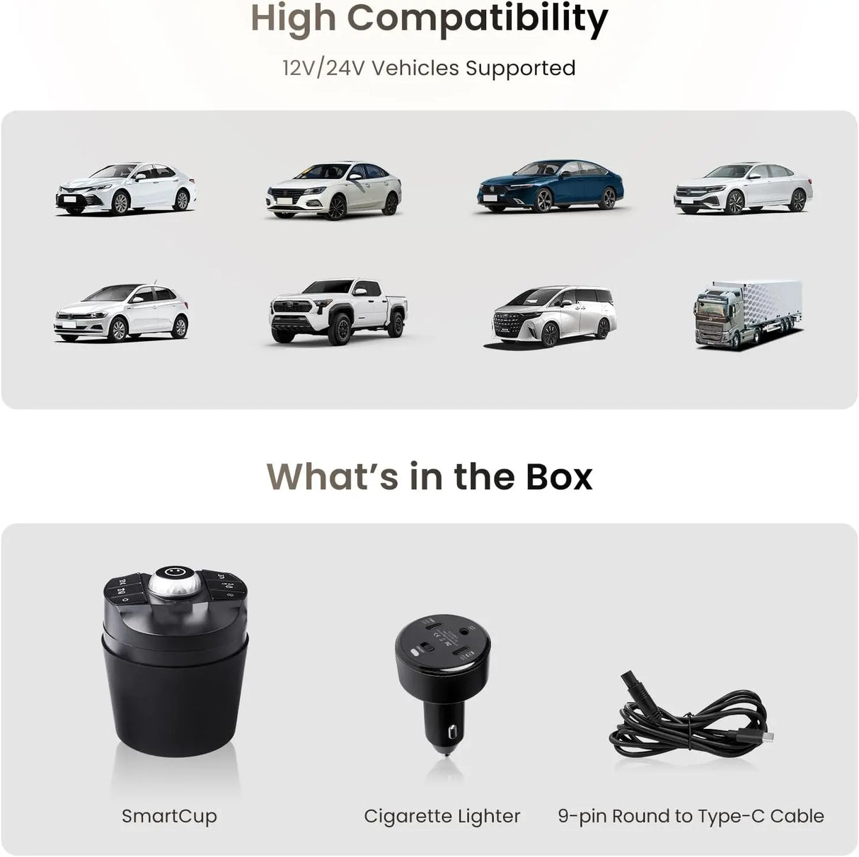 ATOTO AC-CG2M3CB, P9 Universal Car Cigarette Lighter - 12V/24V Compatible, Easy Install, Durable Design