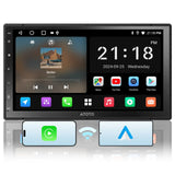 ATOTOZONE Android Doppel Din Radio mit Navi, 7 Zoll Auto Radio Touch Display Digital Media Receiver, Wireless CarPlay&Android Auto, Wi-Fi/USB/Bluetooth, 24-B EQ DSP, FM/AM/RDS, HD LRV, A5LG2B7T