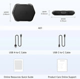 ATOTO AD1-BK Wireless CarPlay Adapter for iPhone - Convert Wired to Wireless CarPlay, Plug & Play, HDMI Hub for TV/DVD, OTA Updates