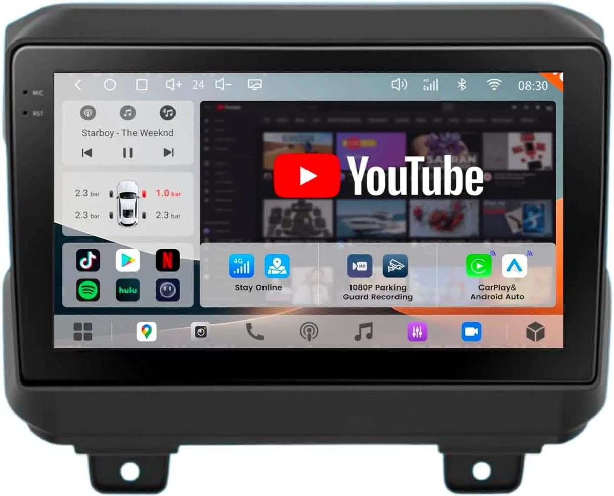 ATOTO S8LMMR09ADM 9" Android Car Stereo for Jeep Wrangler JL 2018–2023 & Gladiator JT 2020–2023, Wireless Apple CarPlay & Android Auto, 4G LTE, QLED Screen, DSP, GPS Navigation