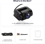 ATOTO AC-HN9CBV1 In-Cabin Camera, Rearward-Facing (Front Cabin Mount), AHD 1080p 30fps, Starlight Night Vision, 135° Wide-Angle, Loop Recording, Parking Mode – Only for V10 Series