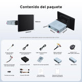 ATOTOZONE 10" QLED AI Radio Android 1 DIN, 8G+128G, 4G LTE,Pantalla Flotante Coche，CarPlay y Android Auto Inalámbricos, Doble Teléfono & 2 Bluetooth,36B-EQ，SCVC,X10G110E