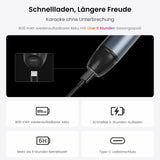 ATOTOEXCEL Drahtloses Mikrofon-Set, Zwei wiederaufladbare Handmikrofone mit Empfänger, 15m Reichweite, 6h Betrieb, Kompatibel mit V10-Serie Autoradios für Karaoke-Partys