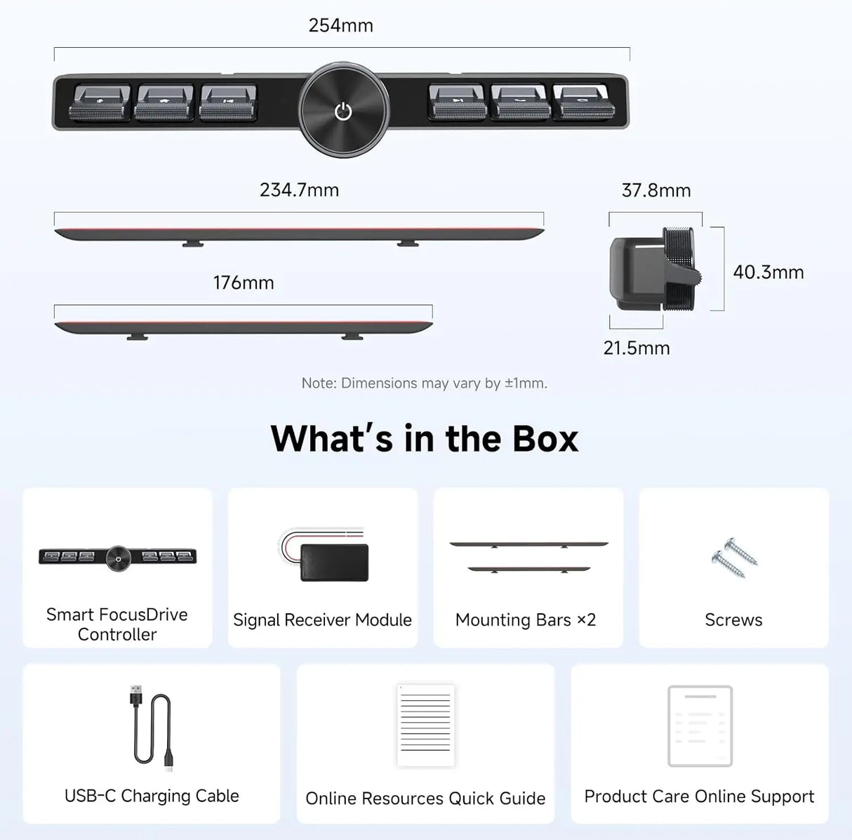 ATOTO AC-44F20 Wireless Car Stereo Remote Control with Backlit Keys, Flexible Mounting & Customizable Button, Compatible with A6, A5L, S8 (Except S8 PN), X10, V10 and Other SWC-Learning Models