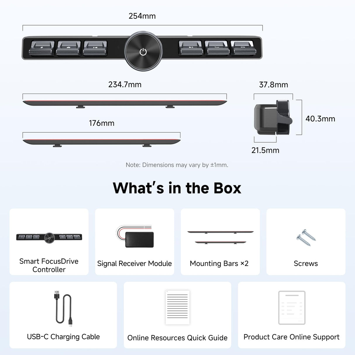 ATOTO AC-44F20 Mando Inalámbrico para Radio de Coche con Teclas Retroiluminadas, Montaje Flexible y Botón Personalizable, Compatible con A6, A5L, S8 (excepto S8 PN), X10, V10 y la Mayoría de Marcas con Aprendizaje SWC