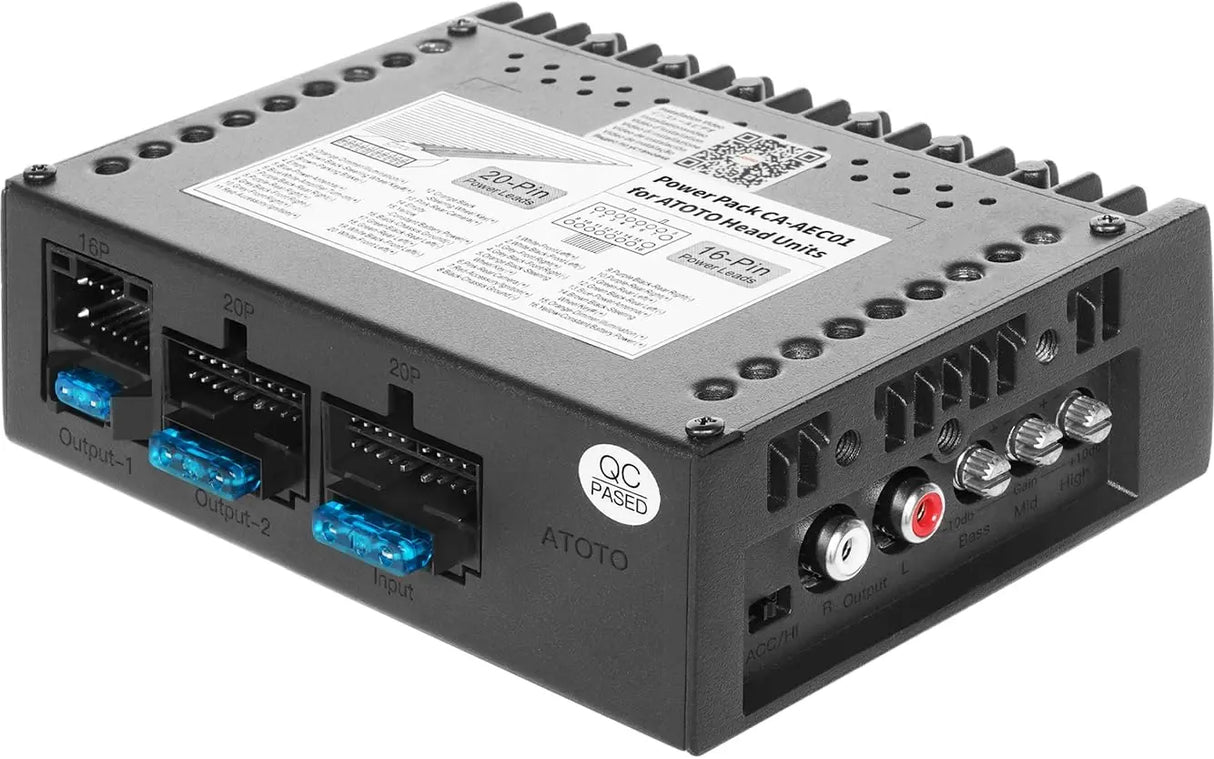 ATOTO CA-AEC01 4-Kanal-Autoverstärker | Klasse A/B | 4x75W RMS | 2/4 Ohm stabil | Exklusiv für ATOTO Autoradios