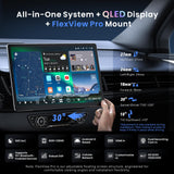 14.1" QLED Single Din & Double Din Adaptive AI Android Car Stereo, 8G+128G, Flexview Display, 7.1.2 Surround Audio, 4G LTE, Dual-Band WiFi, 36B-EQ, Wireless CP & AA,ADS Protocol Compatible, X10G141E