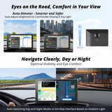 ATOTO P5 9-Zoll QLED CarPlay Display Tragbares Autoradio, Wireless CarPlay&Android Auto, QLED Blendfreies Touchscreen, Bluetooth, MirrorLink,Automatische Dimmfunktion, AUX/FM-Ausgang, GPS Navi, P509SD