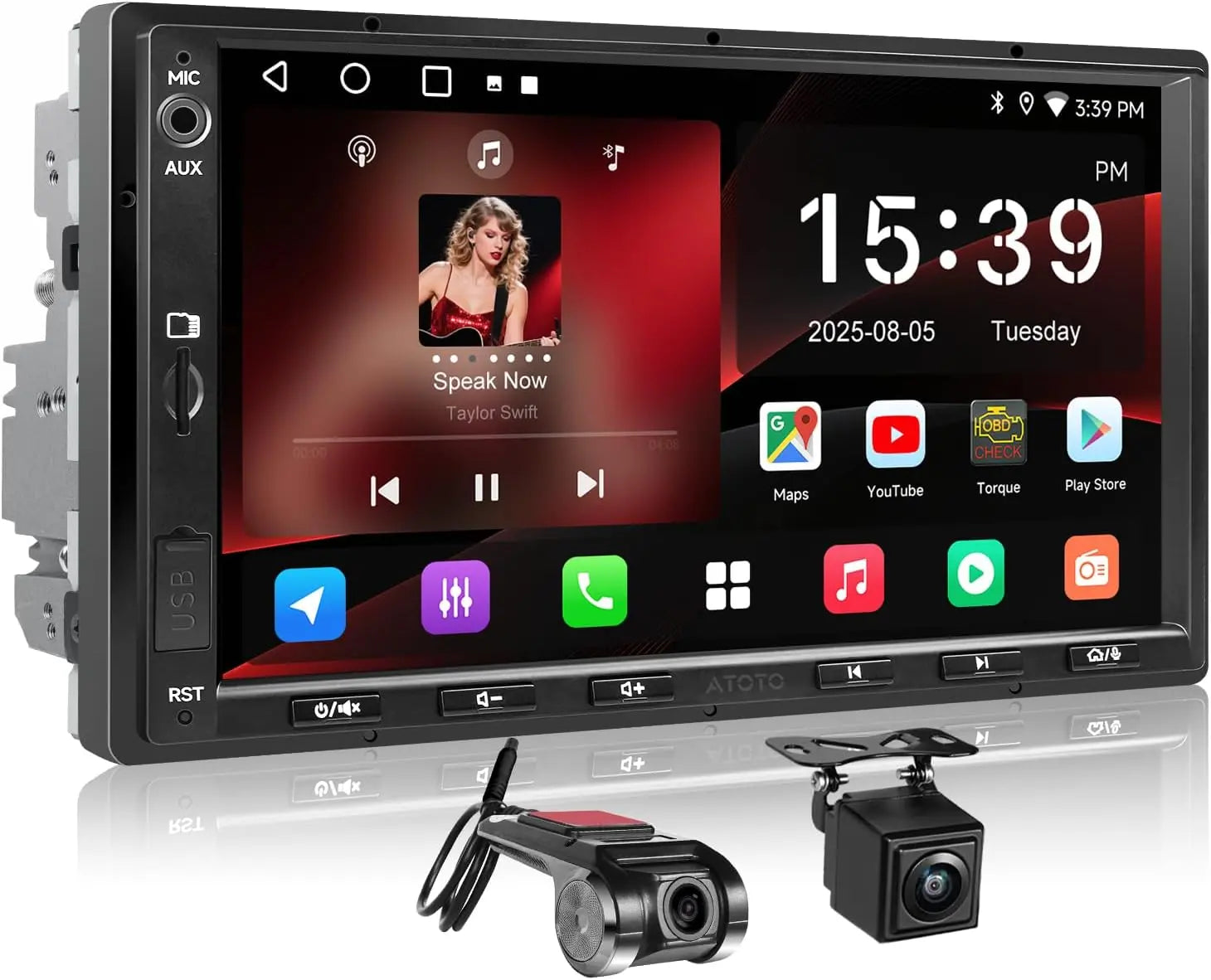 ATOTO P807PR Wireless CarPlay Screen for Car, 7 inch Portable