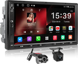 ATOTO A5LG2A7T 7" Double Din Car Stereo, Dash and Backup Camera, Wireless CarPlay and Android Auto, 2G+32G Touchscreen, WiFi and Bluetooth Tethering, 48-Band EQ DSP, Bluetooth, FM, USB, TF