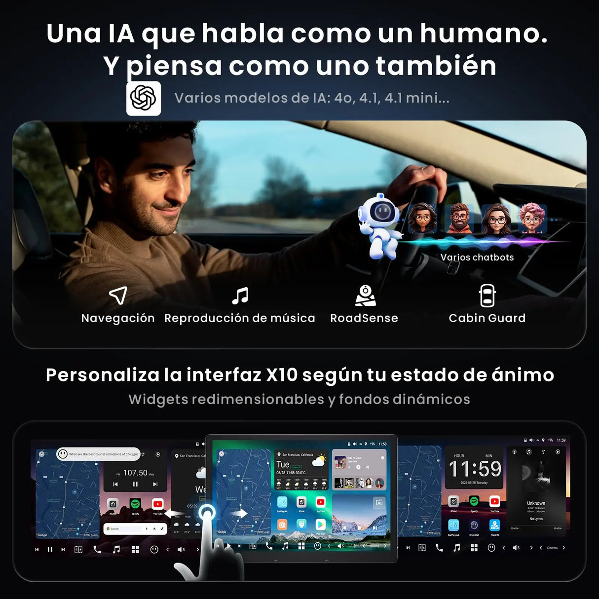 ATOTO X10G129E 12,9" Autoradio 1 Din con Schermo Flottante QLED, Navigatore Integrato, CarPlay & Android Auto Senza Fili, 8+128GB, 4G LTE, Doppio Telefono, Doppio Bluetooth, GPS Tracking e Assistente Vocale AI