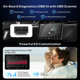 ATOTOEXCEL A6PF Android Double DIN Car Stereo, Wireless CarPlay&Android Auto, 8 Core 2G+32G Touchscreen Radio, WiFi/BT/USB Tethering, Dual BT, AI DriveChat, 36 band EQ, DSP, OBD2 Scanner, A6G209PF-S04