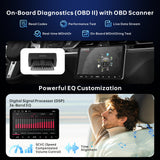 ATOTOEXCEL A6PF Android Double DIN Car Stereo, Wireless CarPlay&Android Auto, 8 Core 2G+32G Touchscreen Radio, WiFi/BT/USB Tethering, Dual BT, AI DriveChat, 36 band EQ, DSP, OBD2 Scanner, A6G209PF-S04