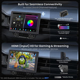X10 8-Core 10.1" Single & Double Din Android 13 Car Stereo with 1080P Dash Cam Front and Rear +OBD2 Scanner 5in1, 8+128G Floating QLED Touchscreen Wireless CarPlay Android Auto Car Radio with ChatGPT
