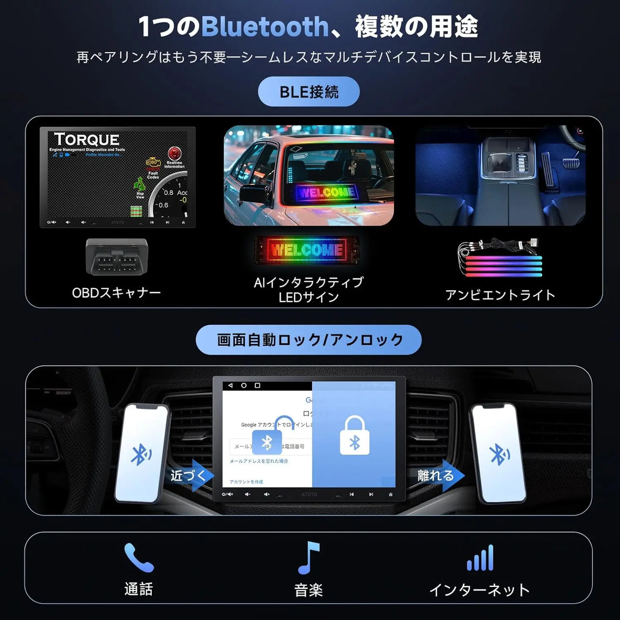 ATOTO A5L 10インチ 2Din/1Din ディスプレイオーディオ Androidナビ ATOTO A5L 10インチ 2Din/1Din ディスプレイオーディオ Androidナビ