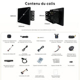 ATOTOOUT Autoradio Double Din 9 Pouces X10, écran Tactile QLED 8G+128G, CarPlay sans Fil, Android Auto, Android avec 4G/Wi-FI/BT/USB, DSP, AMP, SUB, GPS, entrée caméra Avant et de recul 1080P