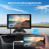 ATOTO P5 Tragbares Autoradio 7-Zoll QLED Blendfreies Touchscreen, Wireless CarPlay/Android Auto, Automatische Dimmung, PhoneLink, Bluetooth, AUX/FM-Ausgang, 4 Audioausgänge, GPS Navi, P507SD-S01 