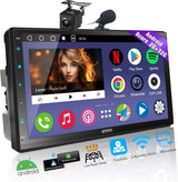 ATOTO A6G2C7PF 7" Double Din Car Stereo, Backup Camera, 8-Core 2+32G, Fully Laminated QLED Touchscreen, DAB Radio, Wireless CarPlay & Android Auto, MirrorLink, LRV, GPS, WiFi, Bluetooth, USB