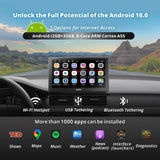 ATOTO GPS para coche portátil 7" QLED, CarPlay y Android Auto inalámbrico, MirrorLink, 4G LTE, seguimiento GPS, entrada HDMI, 4+32G, atenuador automático, Bluetooth dual