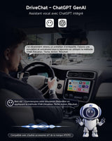 ATOTOOUT Carplay AI Box, Carplay sans Fil & Android Auto & Android 13 OS 2G+16G, Boîte de Diffusion de Voiture pour Youtube, Netflix et Plus Encore avec 4G/ WiFi/BT Double intégré, OTA, OBD II, Gris