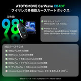 ATOTO CB4DT ワイヤレスCarPlayアダプター AIボックス OBD2スキャナー搭載 HDMI出力 車載ビデオストリーミング対応 ChatGPT内蔵 YouTube・Netflix対応 最大256GB プラグ＆プレイ iPhone/Android Auto対応