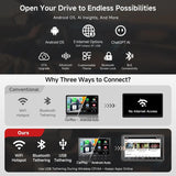ATOTO A5LG209T 9" Double DIN Car Stereo, Touchscreen, Backup Camera, 2+32G, Wireless CarPlay and Android Auto, GPS, WiFi, Bluetooth, 24-Band EQ, USB