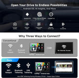 ATOTO A6G110PF 10.1" Bluetooth Radio for Car, 8-Core Android Single & Double Car Stereo, Wireless CarPlay & Android Auto, Floating QLED Touchscreen, 2+32G, ChatGPT, GPS Tracker, HD LRV, WiFi/BT/USB, Dual Bluetooth