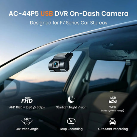 ATOTO AC-44P5 720P Front Dash Cam for F7WE Car Stereo – 140° Wide-Angle DVR CameraSupport up to 128GB of Storage