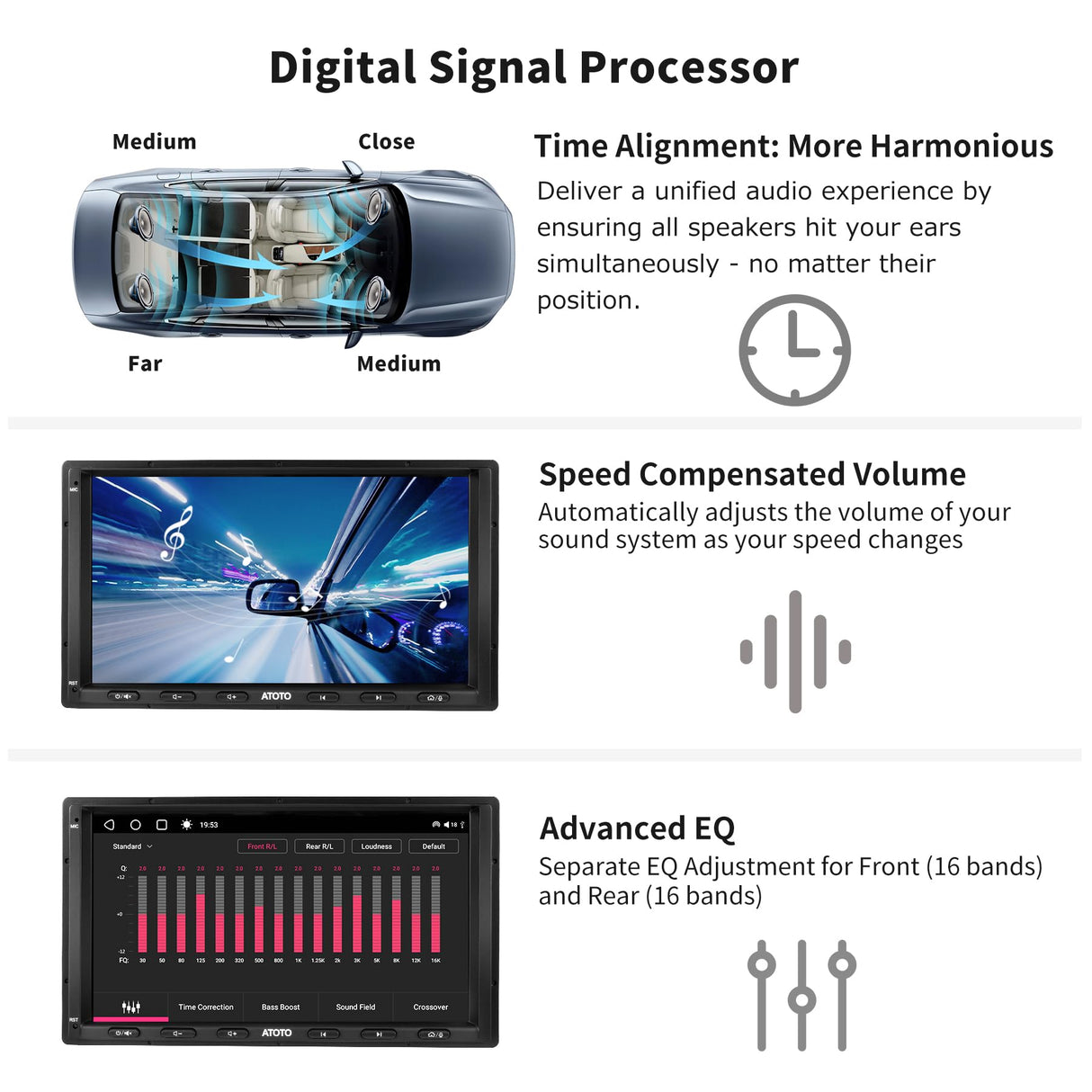 ATOTO S8G2A74MS 7" Touch Screen Double Din Head Unit, Wireless CarPlay & Android Auto, Dual Cam, ChatGPT AI, 4G LTE, DSP, Octa-Core 4+32GB