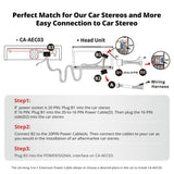 ATOTO CA-AEC03 Class D Compact Digital Car Amplifier, 4 Channel, RMS 4x55W, Dual SPDIF, Full Range, 4–8 Ohms Stable, Compatible with ATOTO A5/A6/F7/S8/X10 Stereos (Not for S8 PN, P5, P8, P9)