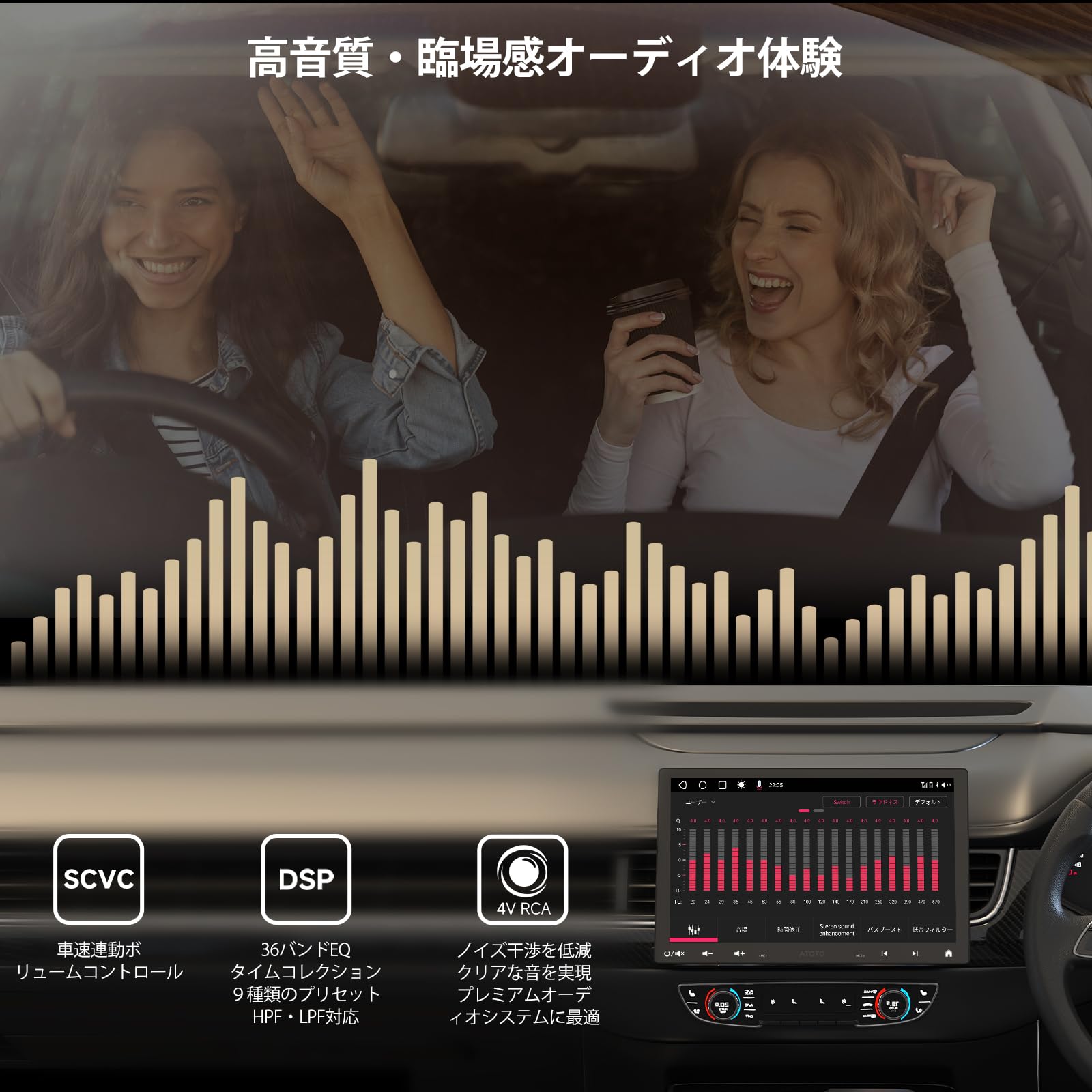 ATOTO 10.1インチ1DINフローティングナビS8G1104MS-S01 ATOTO S8 10インチ 1Din/2Dinディスプレイオーディオナビ